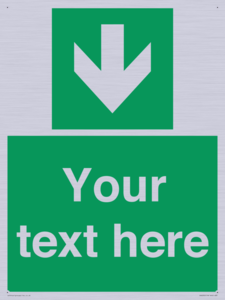 Safe condition Custom arrow down sign